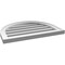 Ekena Millwork Round Top Surface Mount PVC Gable Vent: Functional, w/ 2"W x 1-1/2"P Brickmould Frame, 24"W x 18"H GVPRT24X1802SF - alternate 2